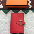 BEARN COMPACT WALLET 12 IN CRIMSON RED EPSOM LEATHER