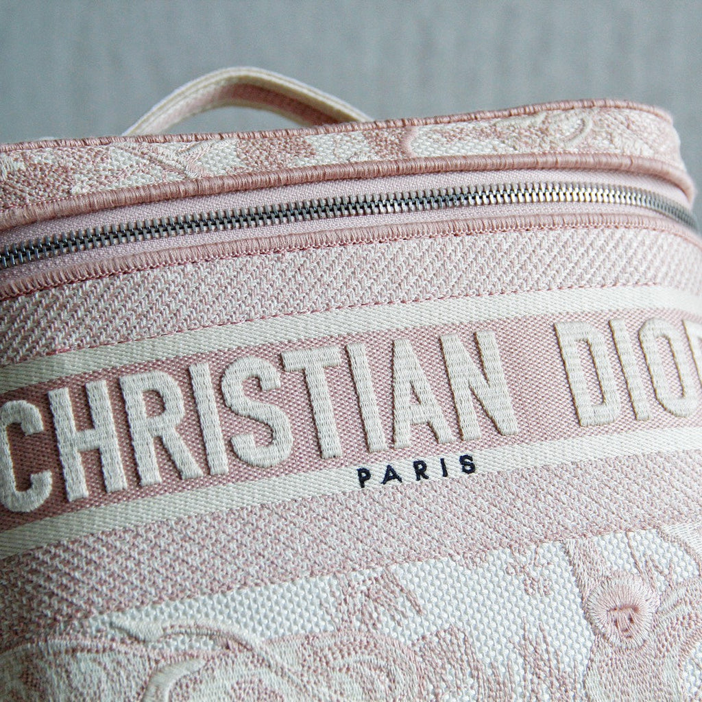 VANITY CROSSBODY CASE IN PEACH PINK MONOGRAM OBLIQUE JACQUARD