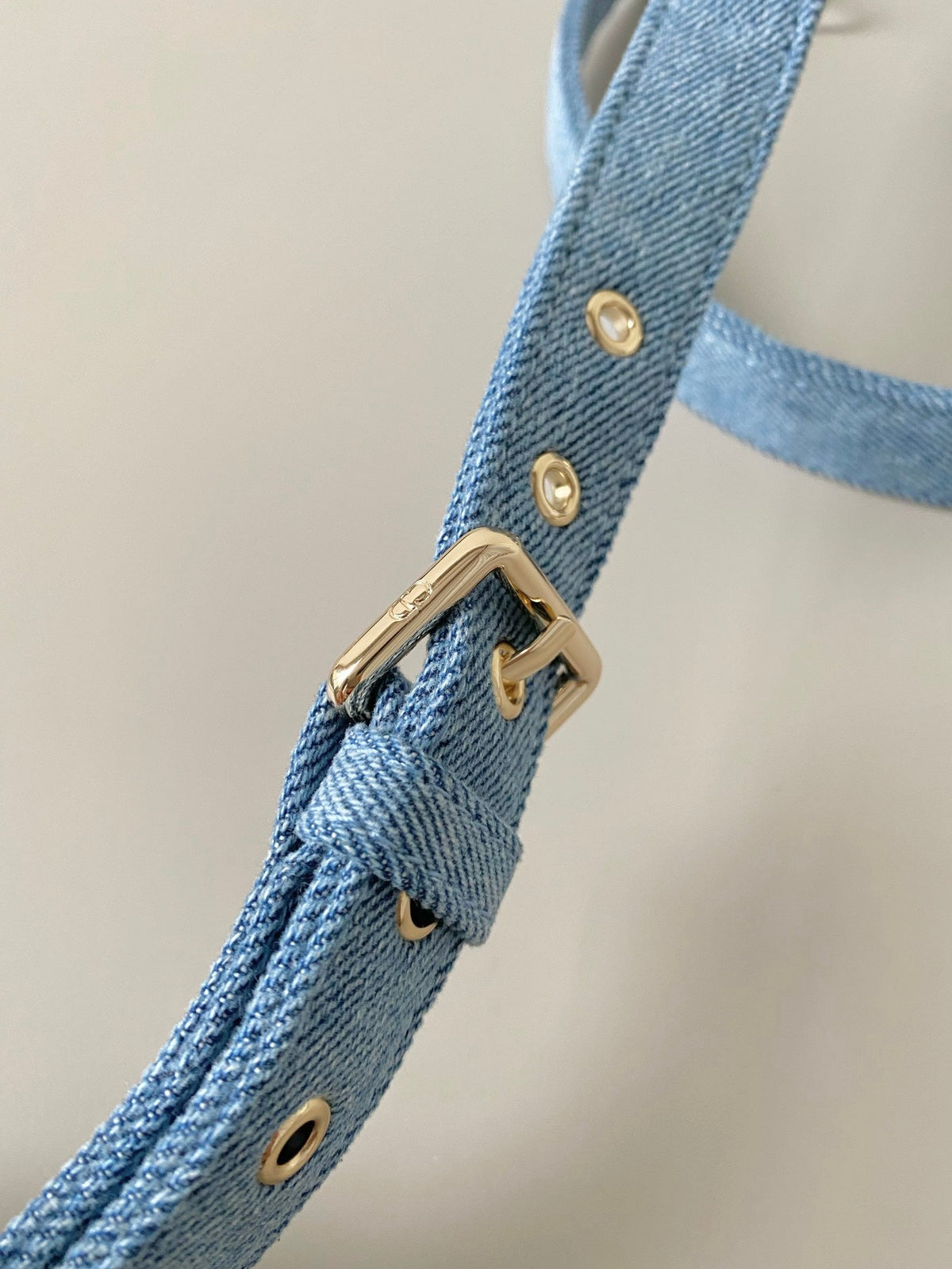 MEDIUM D-JOY BAG 26 IN LIGHT BLUE MACROCANNAGE DENIM