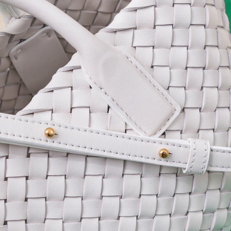 Mini Cabat 20cm White Lambskin Ghw