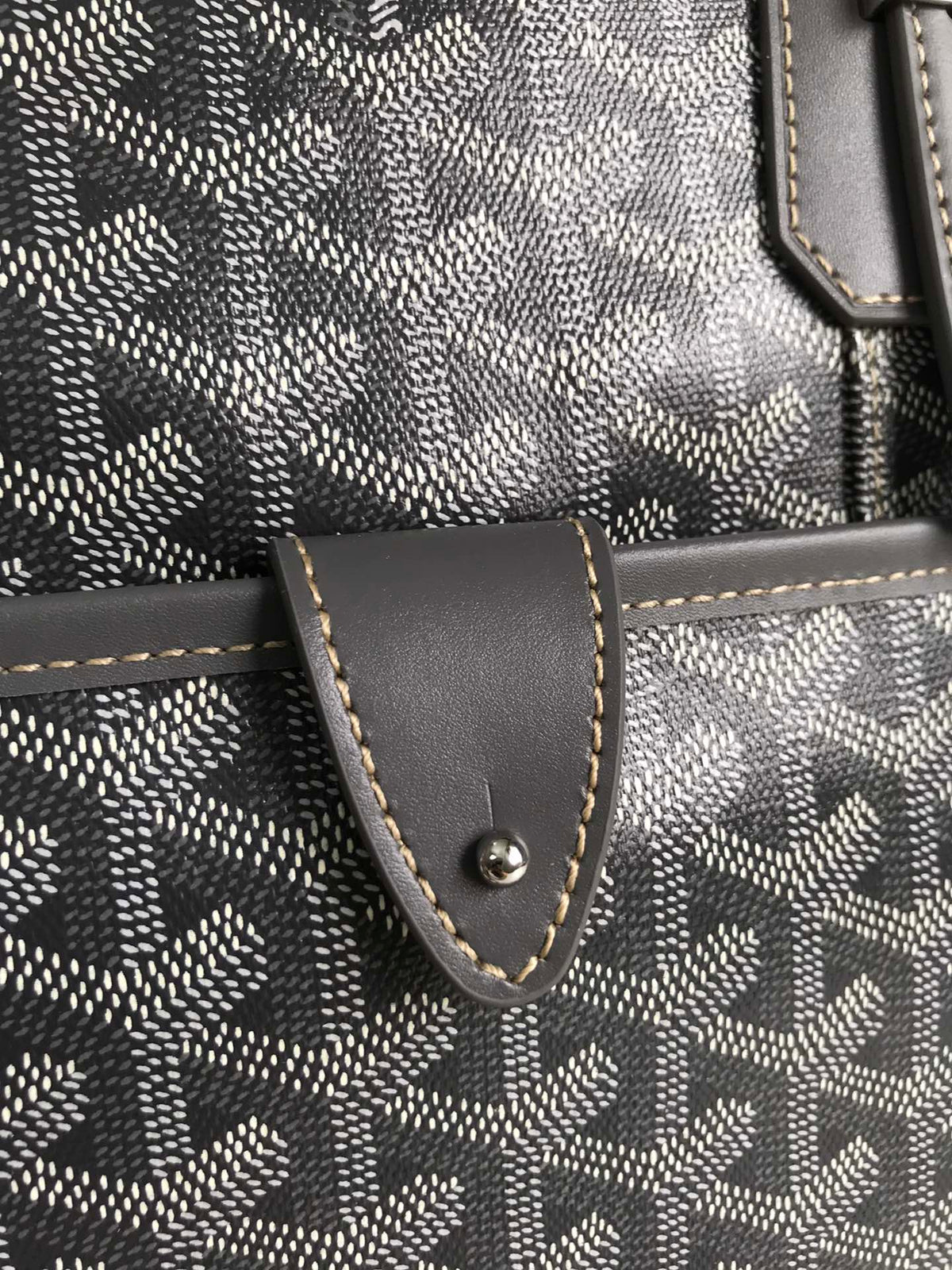 AMBASSADE DOCUMENT CASE 35 IN GRAY GOYARDINE CANVAS
