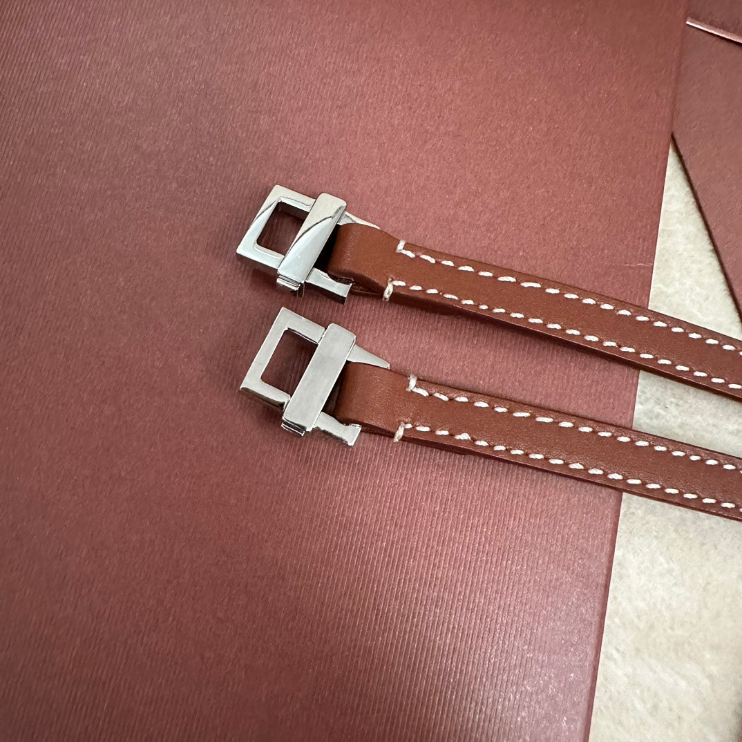 EXTRA POCKET BACKPACK L23.5 IN WHITE CANVAS AND BRONZE BROWN CALFSKIN