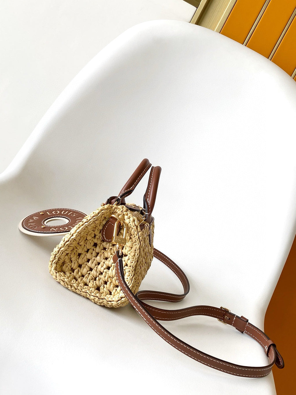 NANO SPEEDY 16 IN RAFFIA GOLD HARDWARE