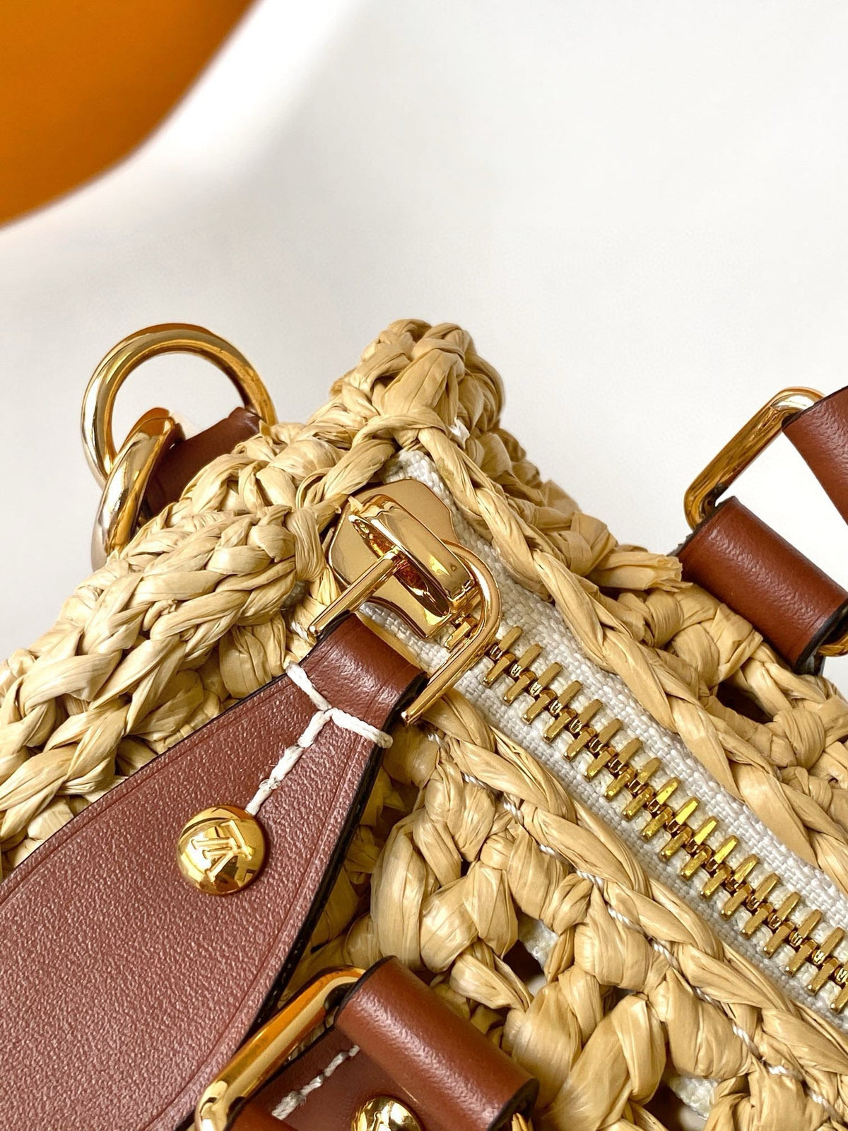 NANO SPEEDY 16 IN RAFFIA GOLD HARDWARE