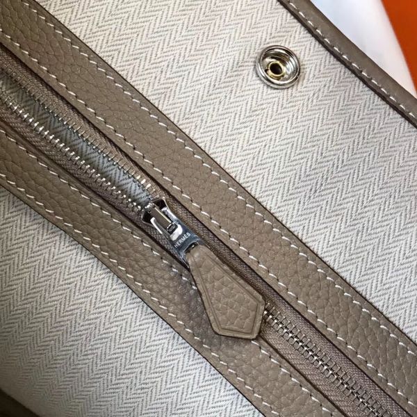 HERM Garden Party 30 Bag In Grey Taurillon Leather