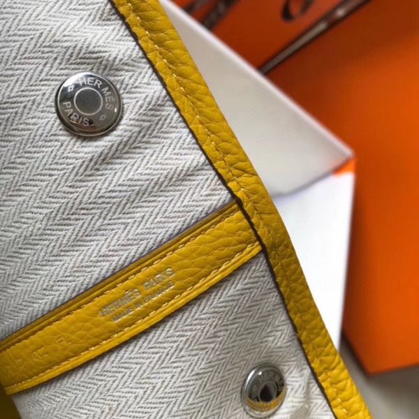 HERM Garden Party 30 Bag In Yellow Taurillon Leather