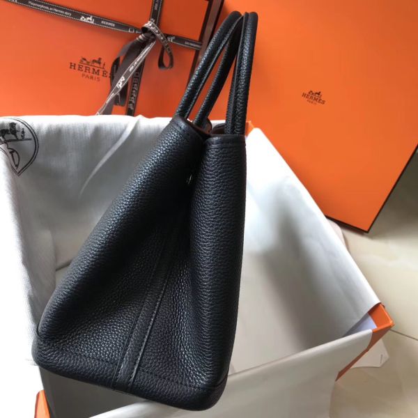 HERM Garden Party 36 Bag In Black Clemence Leather