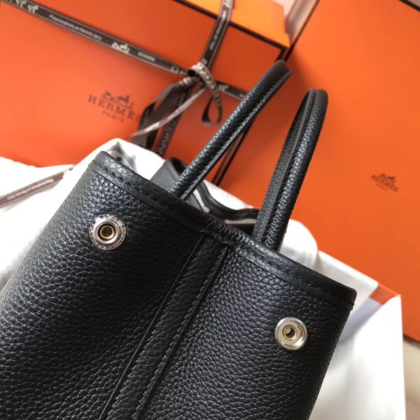 HERM Garden Party 36 Bag In Black Clemence Leather