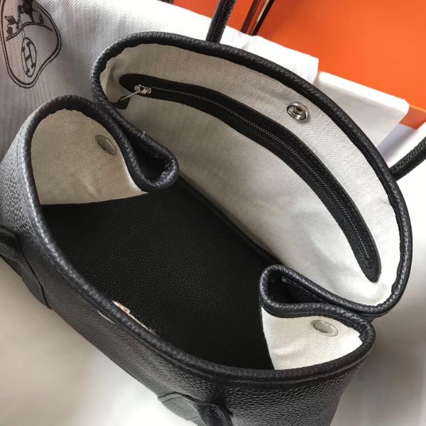 HERM Garden Party 36 Bag In Black Clemence Leather