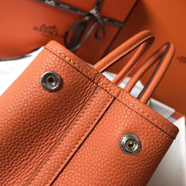HERM Garden Party 36 Bag In Orange Clemence Leather