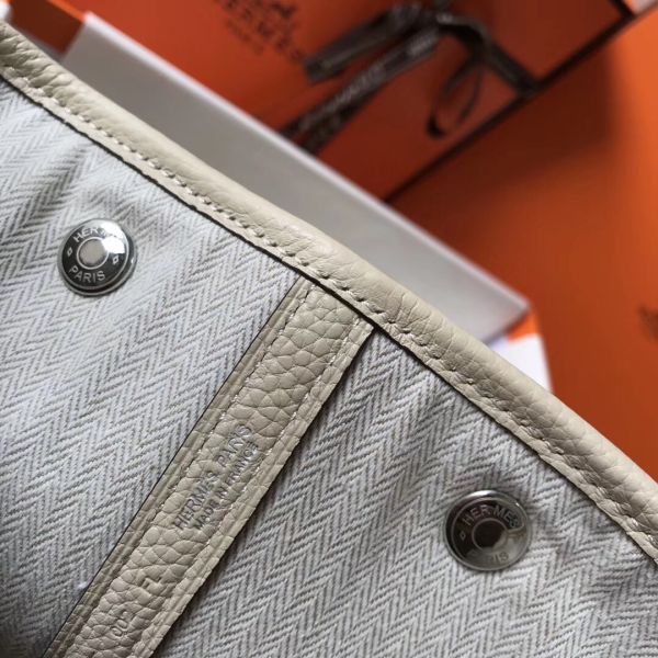 HERM Garden Party 36 Bag In White Clemence Leather