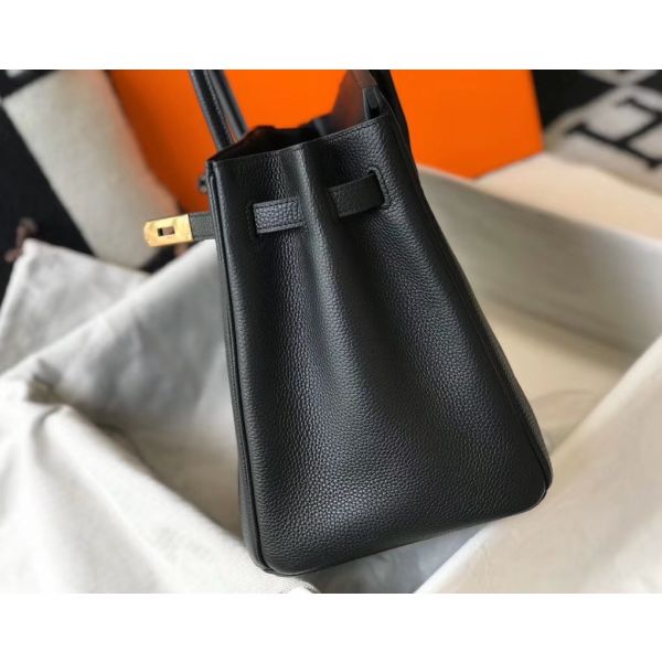 HERM Birkin 35cm Bag In Black Epsom Leather GHW