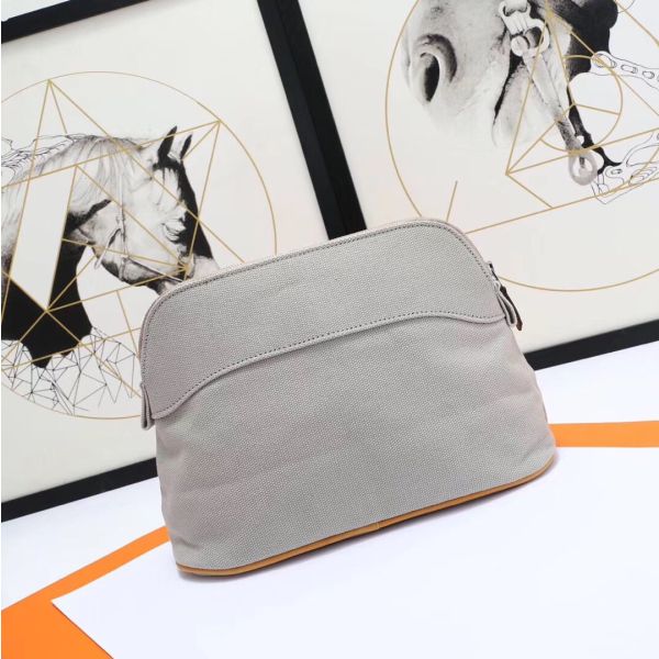 HERM Medium Bolide Travel Case In Grey Cotton