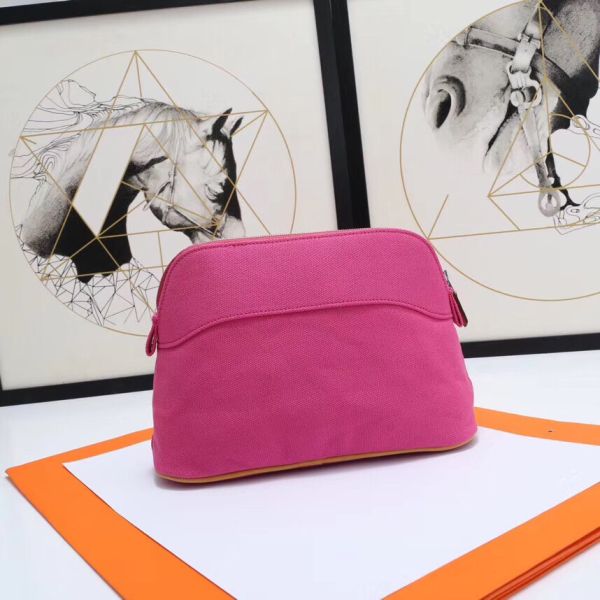 HERM Medium Bolide Travel Case In Rose Red Cotton