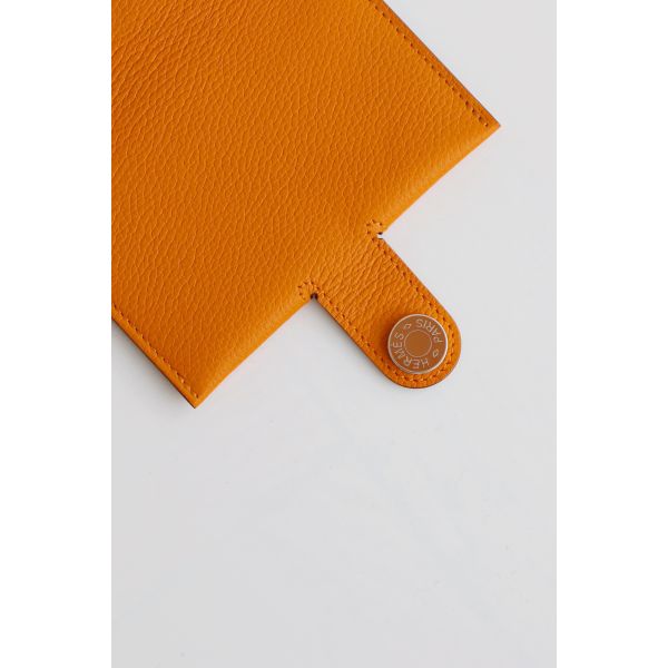 HERM R.M.S Card Holder in Apricot Evergrain Calfskin