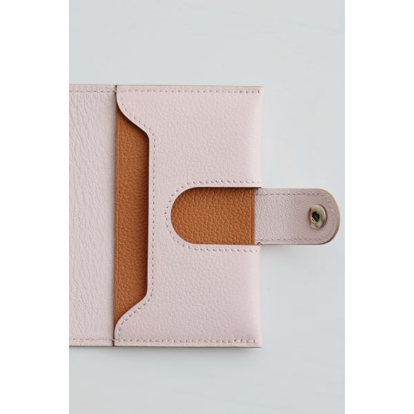 HERM R.M.S Card Holder in Mauve Pale Evergrain Calfskin