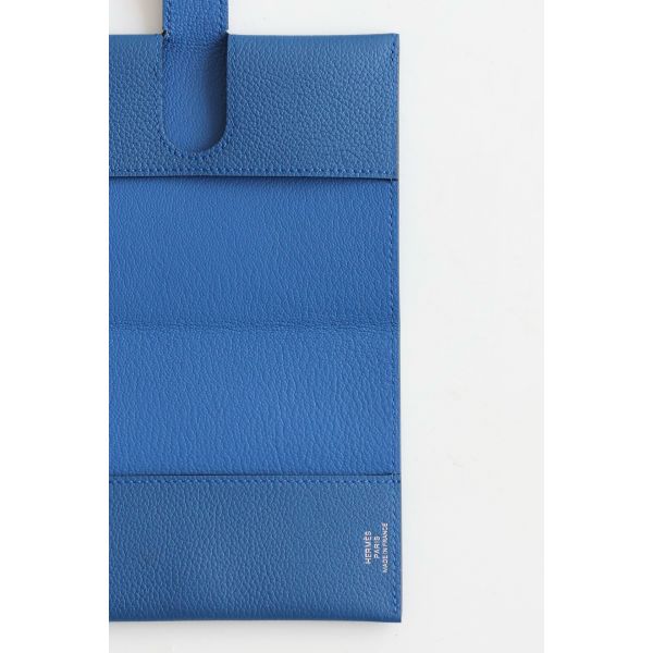 HERM R.M.S Passport Holder in Blue France Evercolor Calfskin