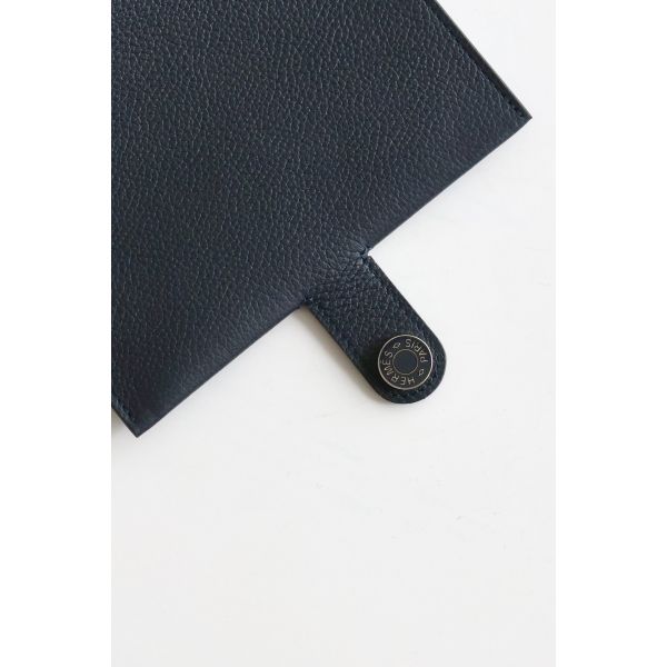 HERM R.M.S Passport Holder in Blue Nuit Evercolor Calfskin