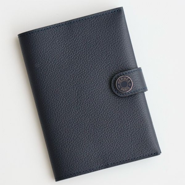 HERM R.M.S Passport Holder in Blue Nuit Evercolor Calfskin