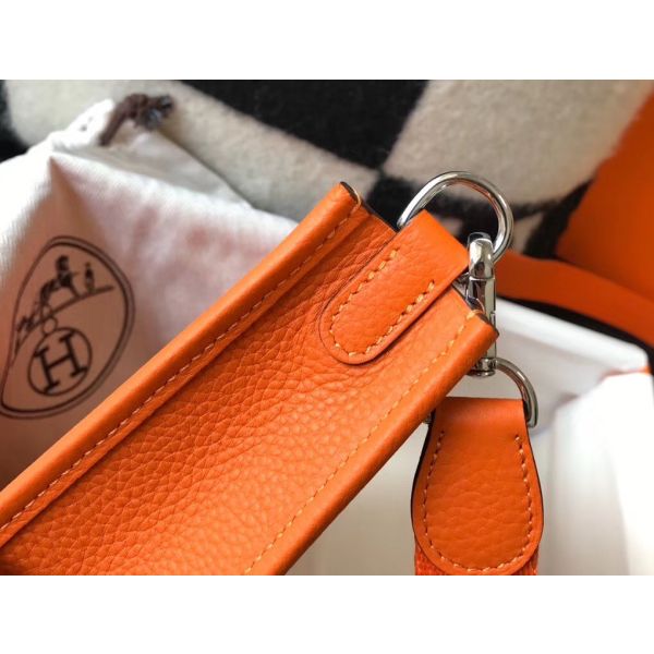 HERM Evelyne III TPM Bag In Orange Clemence Leather