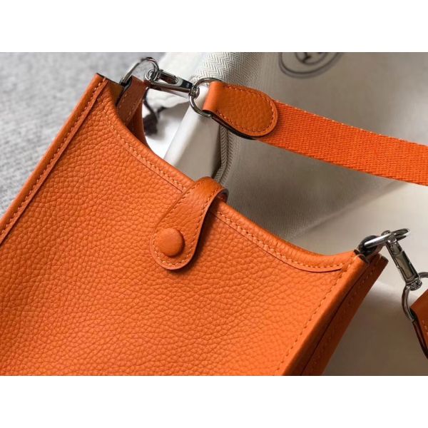 HERM Evelyne III TPM Bag In Orange Clemence Leather
