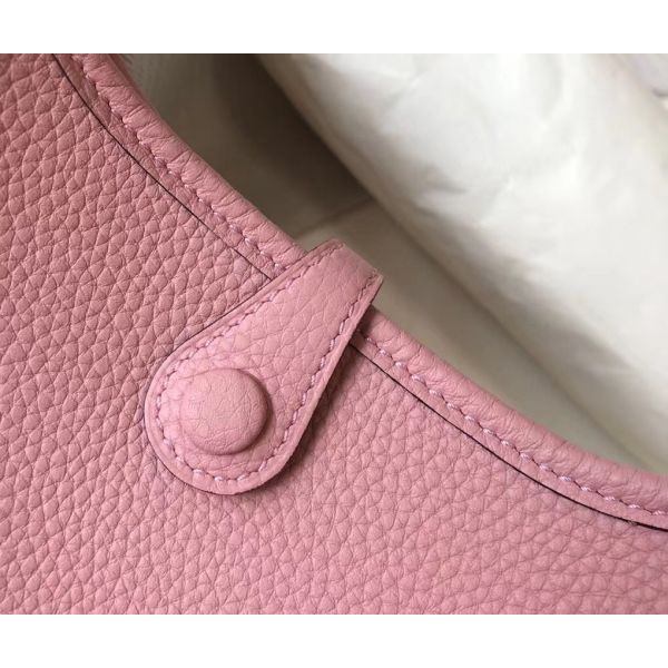HERM Evelyne III TPM Bag In Pink Clemence Leather