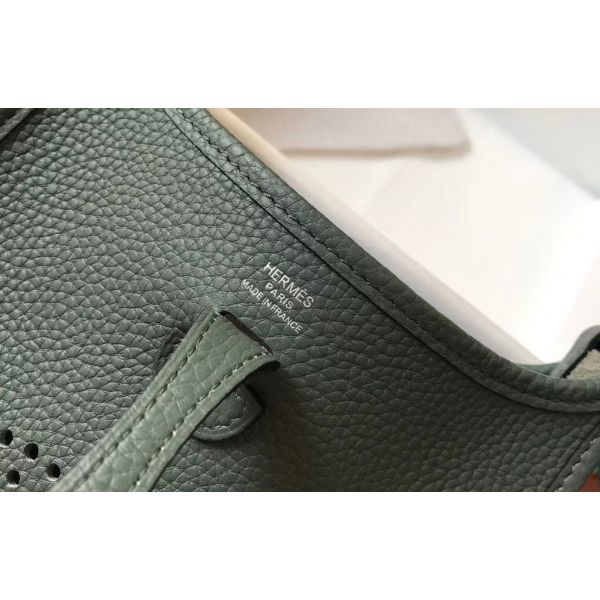HERM Evelyne III TPM Bag In Vert Amande Clemence Leather