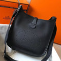 HERM Evelyne III 29 PM Bag In Black Clemence Leather