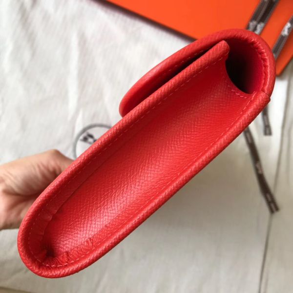 HERM Jige Elan 29 Clutch In Red Epsom Leather