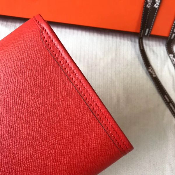 HERM Jige Elan 29 Clutch In Red Epsom Leather