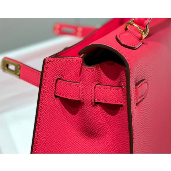 HERM Kelly 25cm Sellier Bag In Rose Extreme Epsom Leather