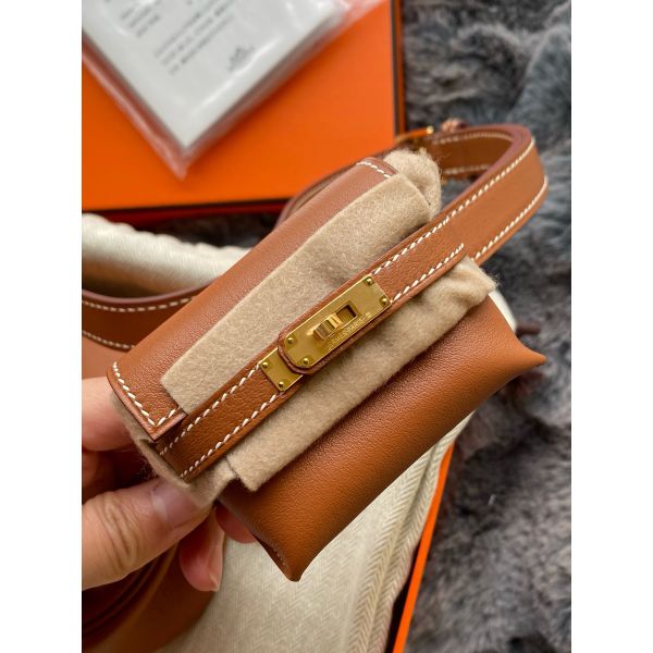 Herm√®s Kelly Moove Handmade Bag in Gold Swift Calfskin