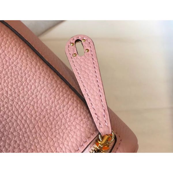 HERM Lindy Mini Bag In Pink Clemence Leather GHW