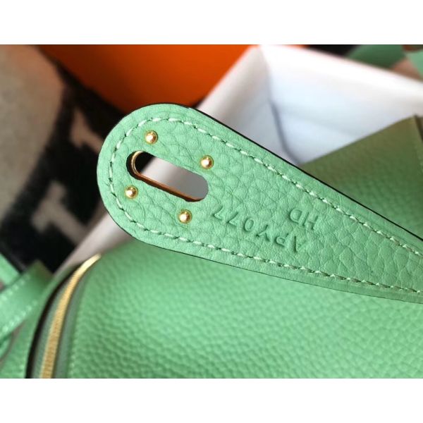 HERM Lindy Mini Bag In Vert Criquet Clemence Leather GHW