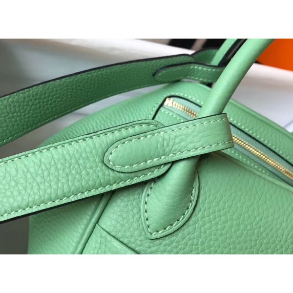 HERM Lindy Mini Bag In Vert Criquet Clemence Leather GHW