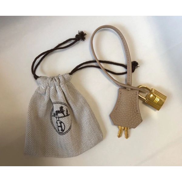 HERM Picotin Lock 18 Bag In Trench Clemence Leather