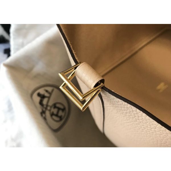HERM Picotin Lock 22 Bag In Trench Clemence Leather