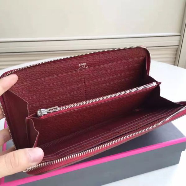 HERM Ruby Clemence Azap Zipped Wallet