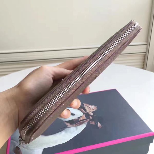 HERM Etoupe Clemence Azap Zipped Wallet