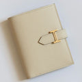 HERM Bearn Compact Handmade Wallet in Craie Epsom Calfskin