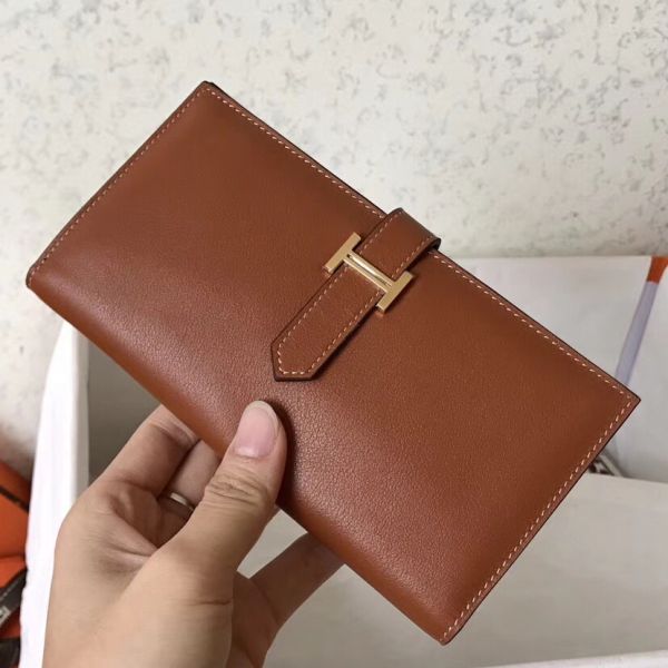 HERM Gold Swift Bearn Gusset Wallet