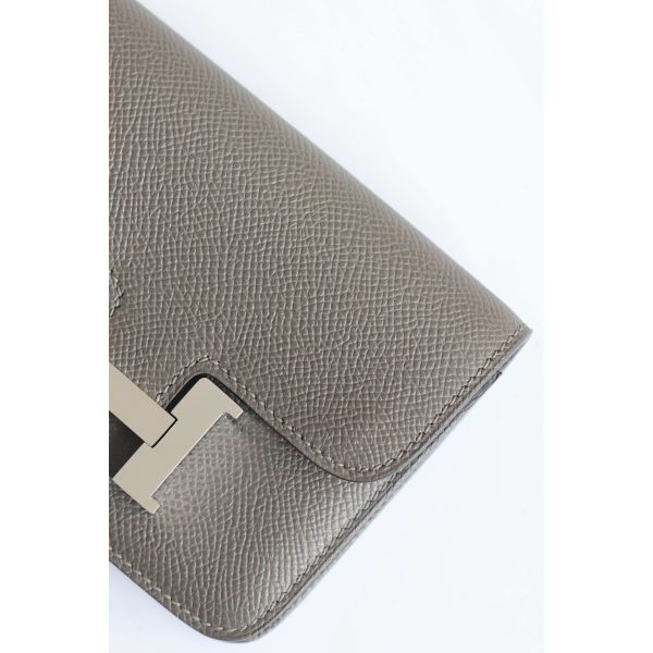 HERM Constance Slim Wallet in Etain Epsom Calfskin