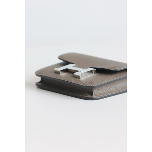HERM Constance Slim Wallet in Etain Epsom Calfskin