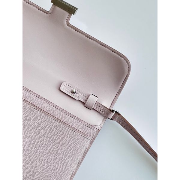 HERM Constance To Go Wallet in Mauve Pale Epsom Calfskin