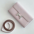 HERM Constance To Go Wallet in Mauve Pale Epsom Calfskin