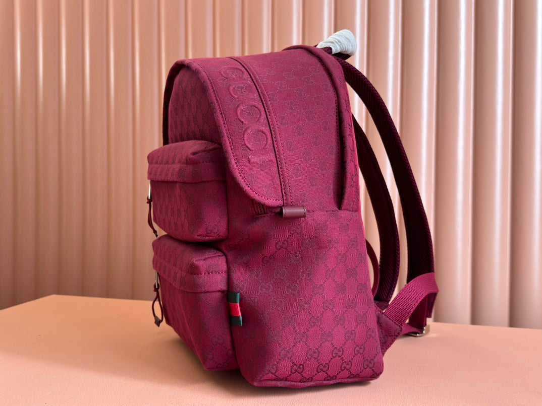 MEDIUM BACKPACK 40 IN ROSSO ANCORA RED GG CANVAS